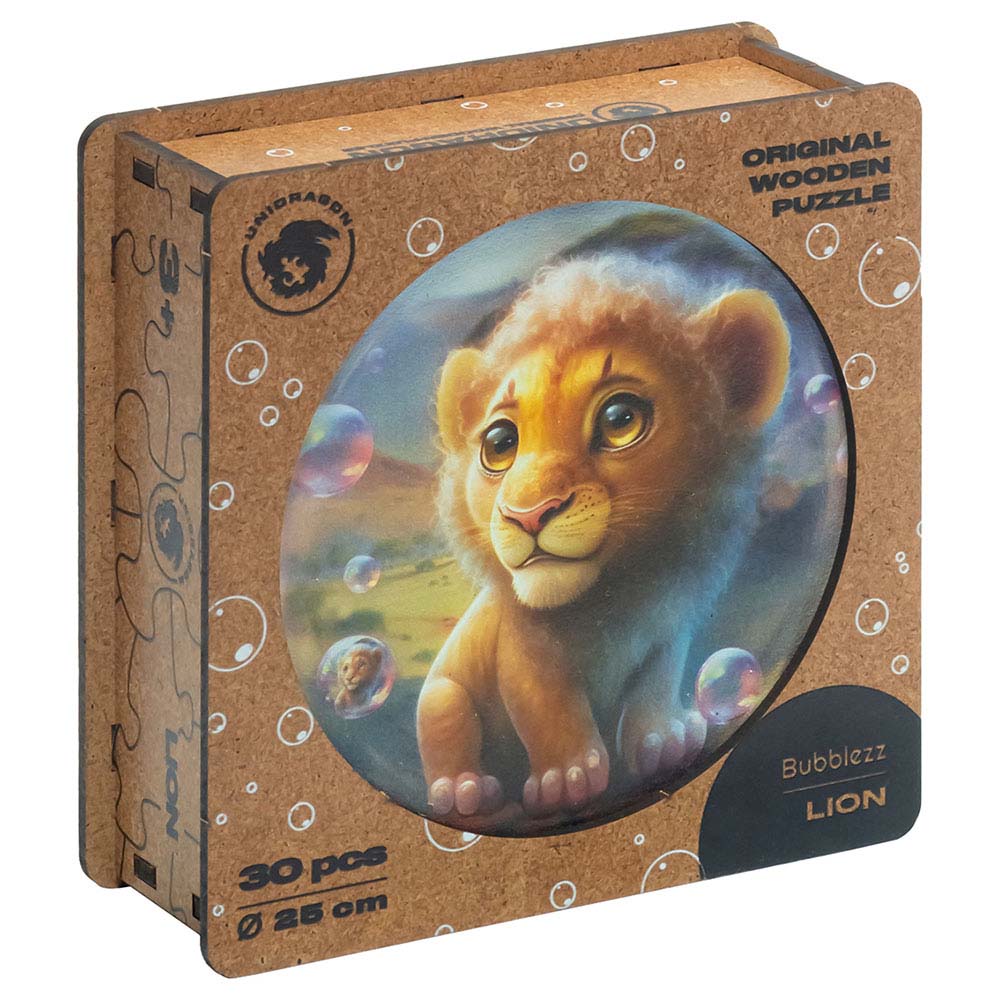 Unidragon - Figured Wooden Puzzle Kit - Lion Bubblezz - 30pcs