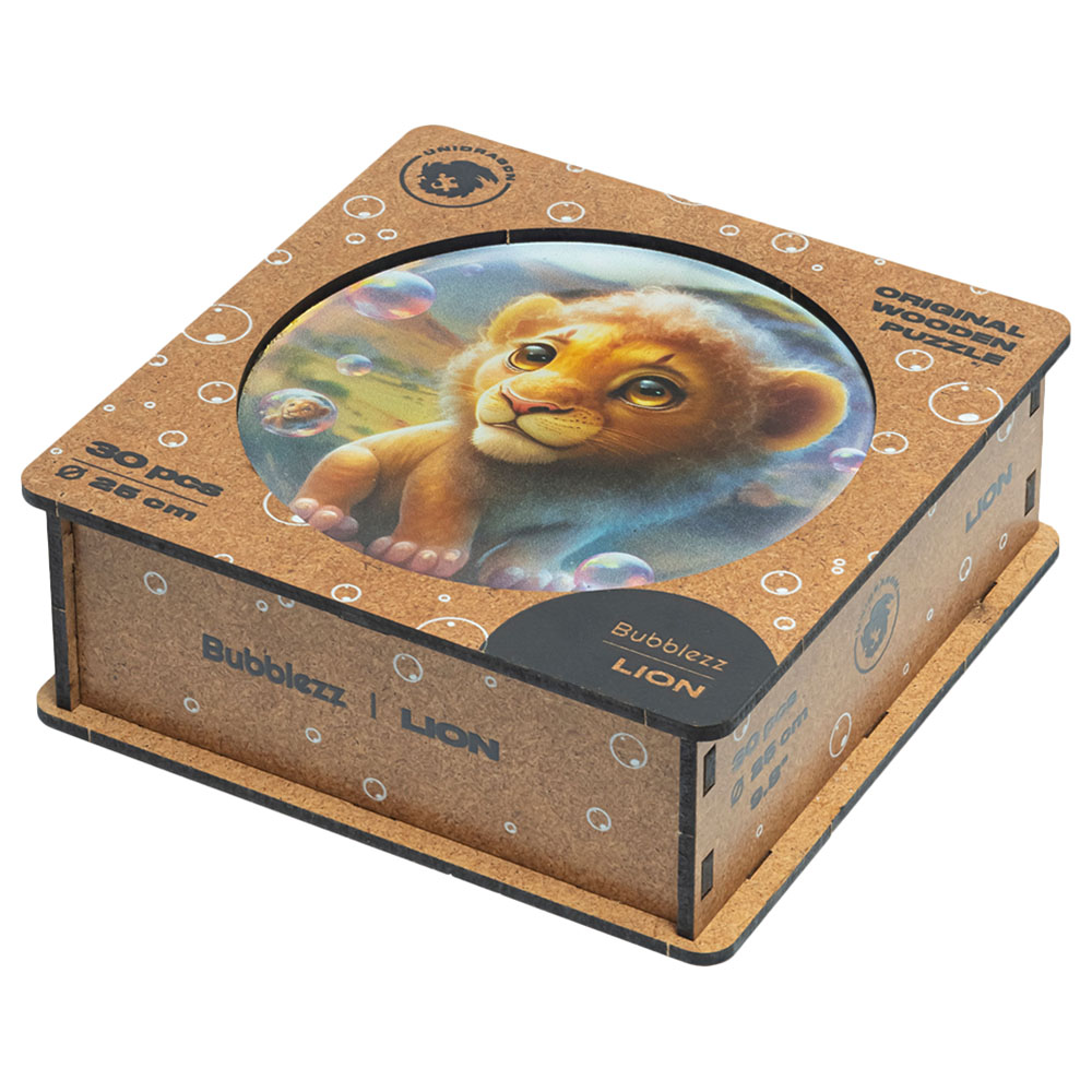 Unidragon - Figured Wooden Puzzle Kit - Lion Bubblezz - 30pcs