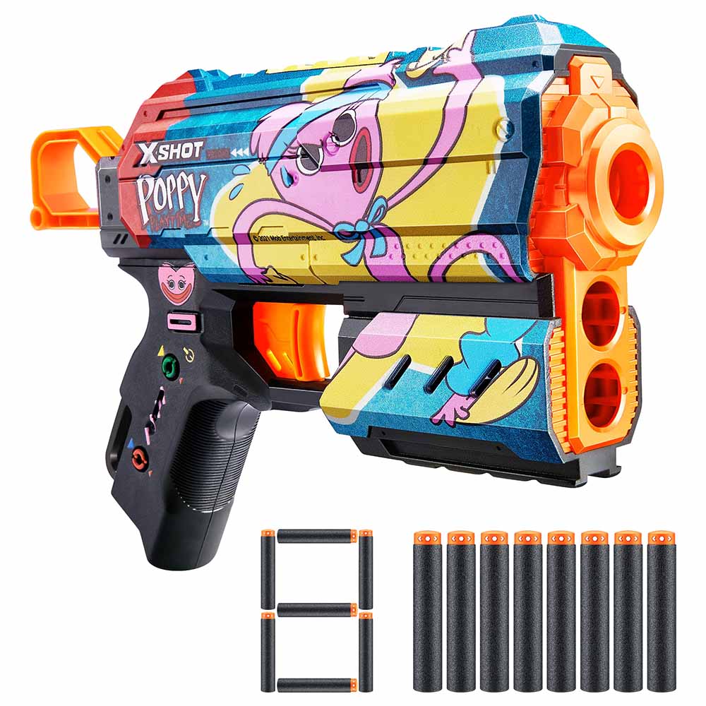 X-Shot - Skins Flux Poppy Playtime S1 w/ 8 Darts - Kissy