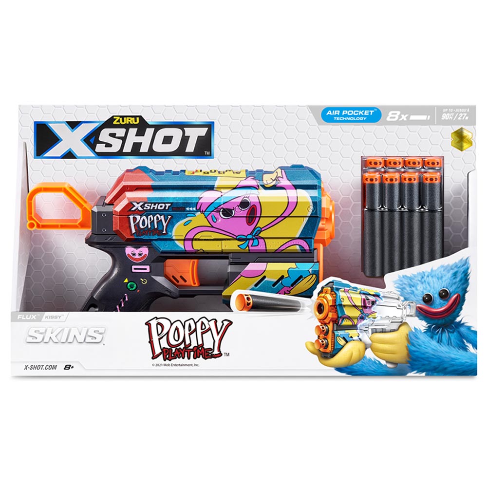 X-Shot - Skins Flux Poppy Playtime S1 w/ 8 Darts - Kissy