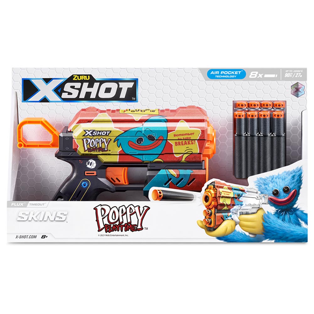 X-Shot - Skins Flux Poppy Playtime S1 w/ 8 Darts - Timeout
