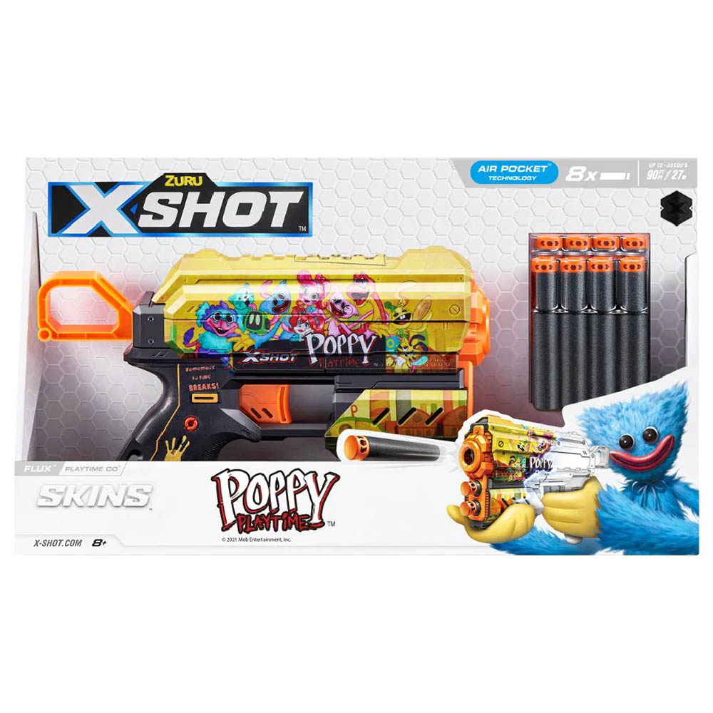 X-Shot - Skins Flux Poppy Playtime S1 w/ 8 Darts - Playtime Co