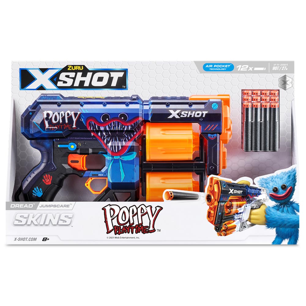 X-Shot - Skins Dread Poppy Playtime S1 w/ 12 Darts - Jumpscare