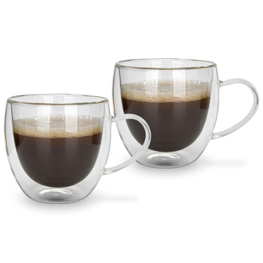 Fissman - Double Wall Borosilicate Glass Mug - 300 ml - 2pcs