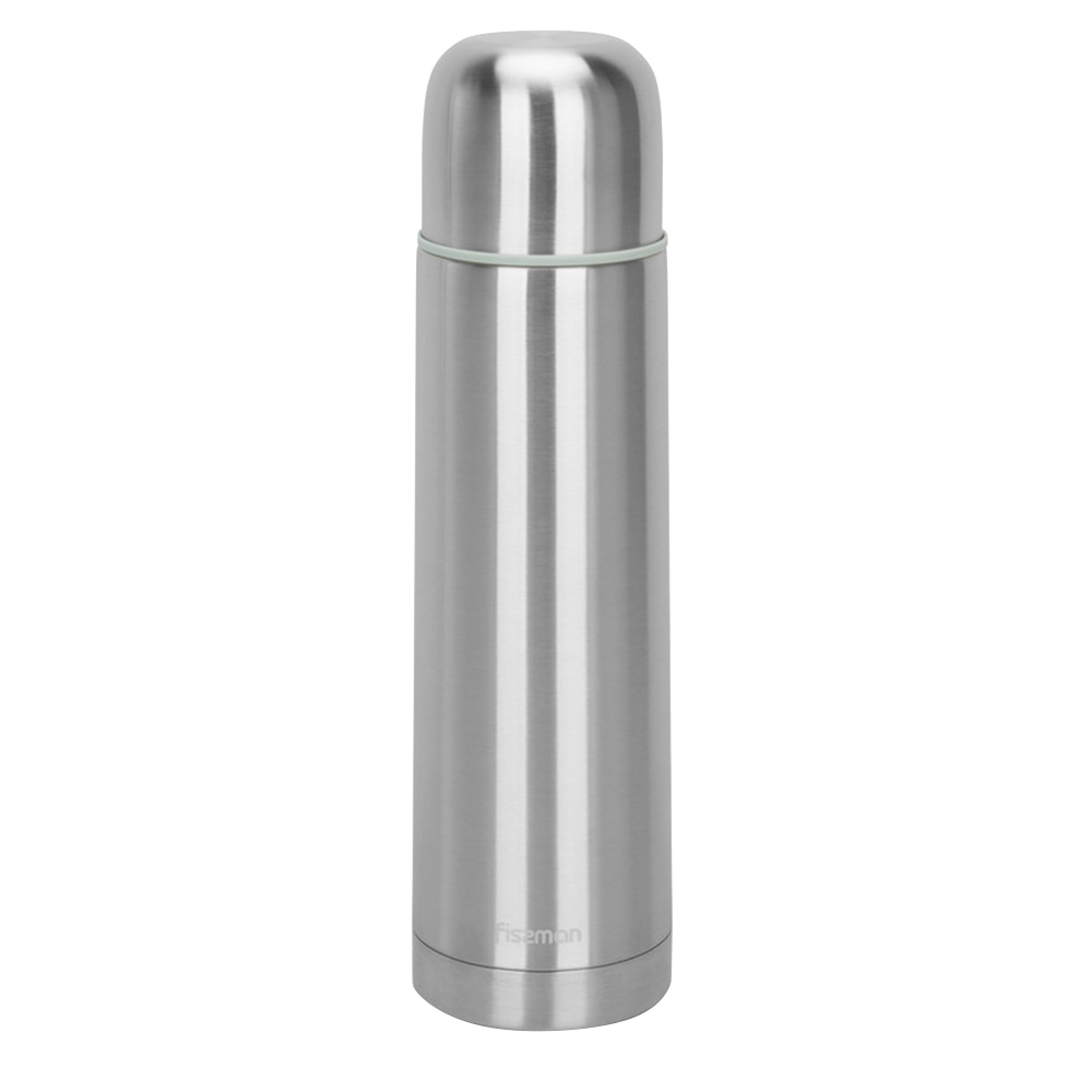 Fissman - Double Wall Stainless Steel Vacuum Flask - Silver - 1 L