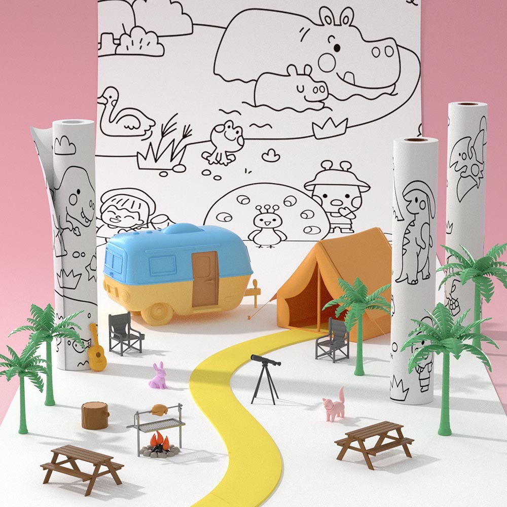 Jar Melo - Sticky Coloring Poster Dinosaur Adventures