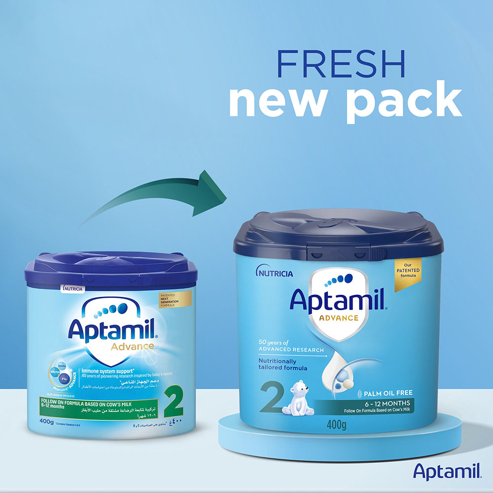Aptamil - Advance 2 Palm Oil Free Follow On Formula - 400 g
