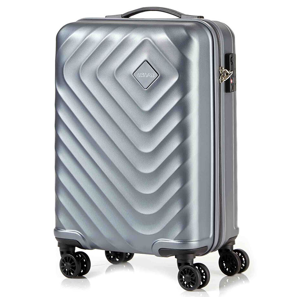 American Tourister - Senna Spinner Hard Cabin Luggage Bag - 55cm - Silver Grey