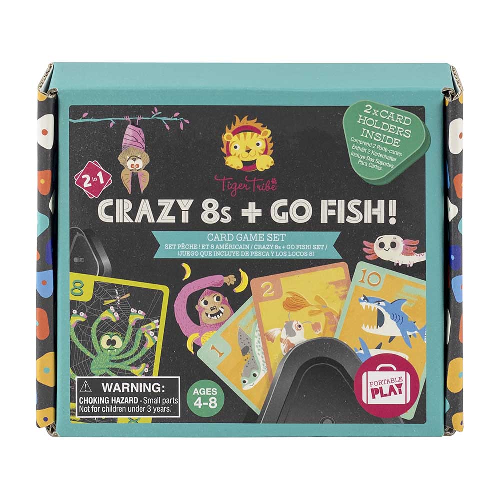 Tiger Tribe - Crazy 8S And Go Fish Card Game Set