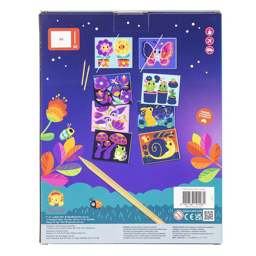 Tiger Tribe - Scratch Art Kit - Garden