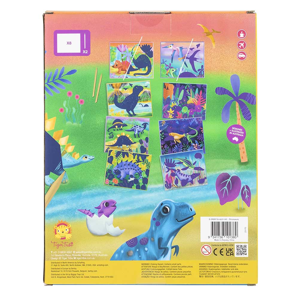 Tiger Tribe - Scratch Art Kit - Dinosaurs