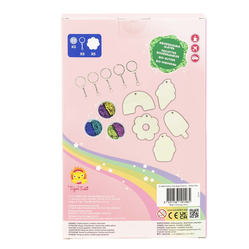 Tiger Tribe - Glitter Goo Bag Charms Craft Set