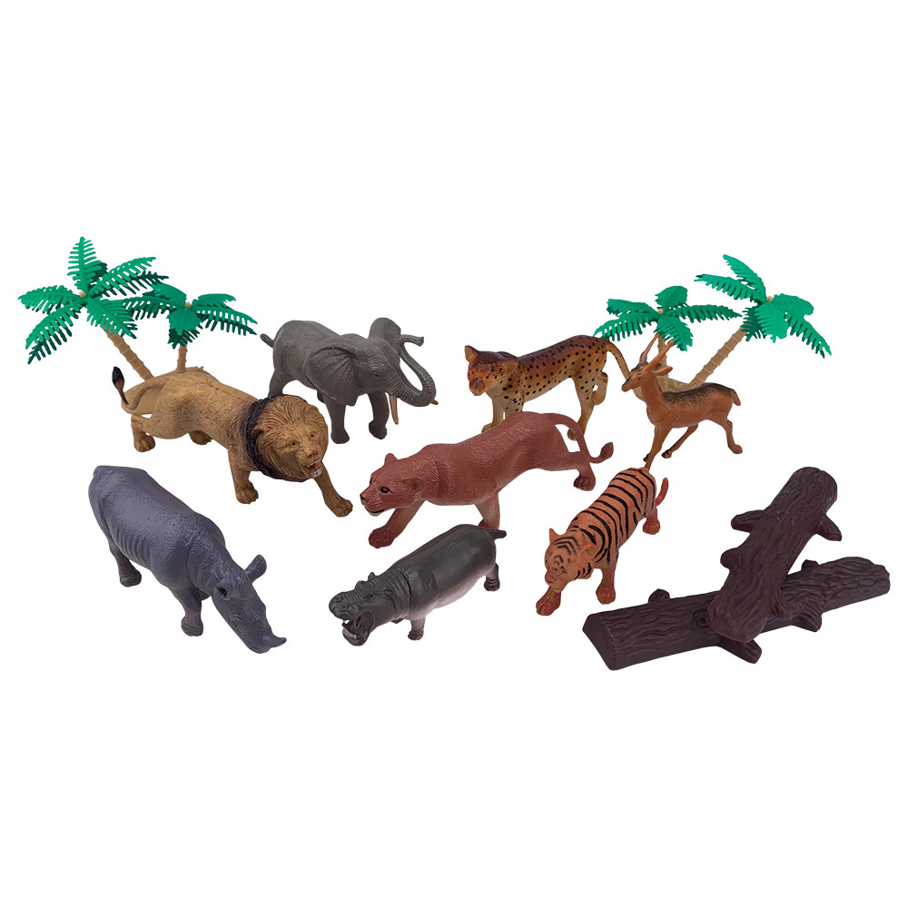 Wenno - Wild Animal Mountain Play Set - 13pcs