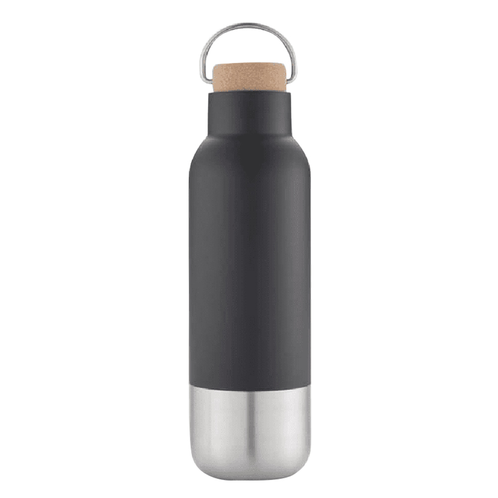 Hans Larsen - Aversa Stainless Steel Water Bottle - Black - 650 ml