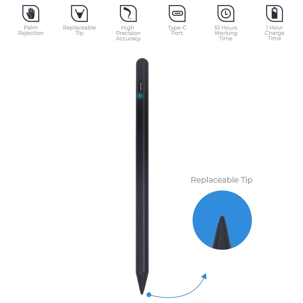 Blupebble - Sketch Pro Stylus For Ipad Air - Black