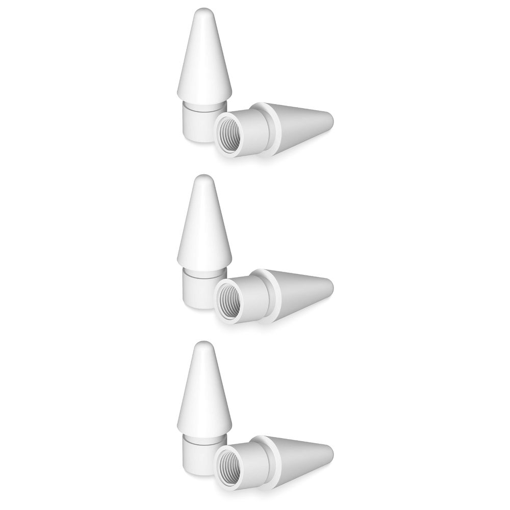 Blupebble - Replacement Tips For Apple Pencil - 6pcs - White