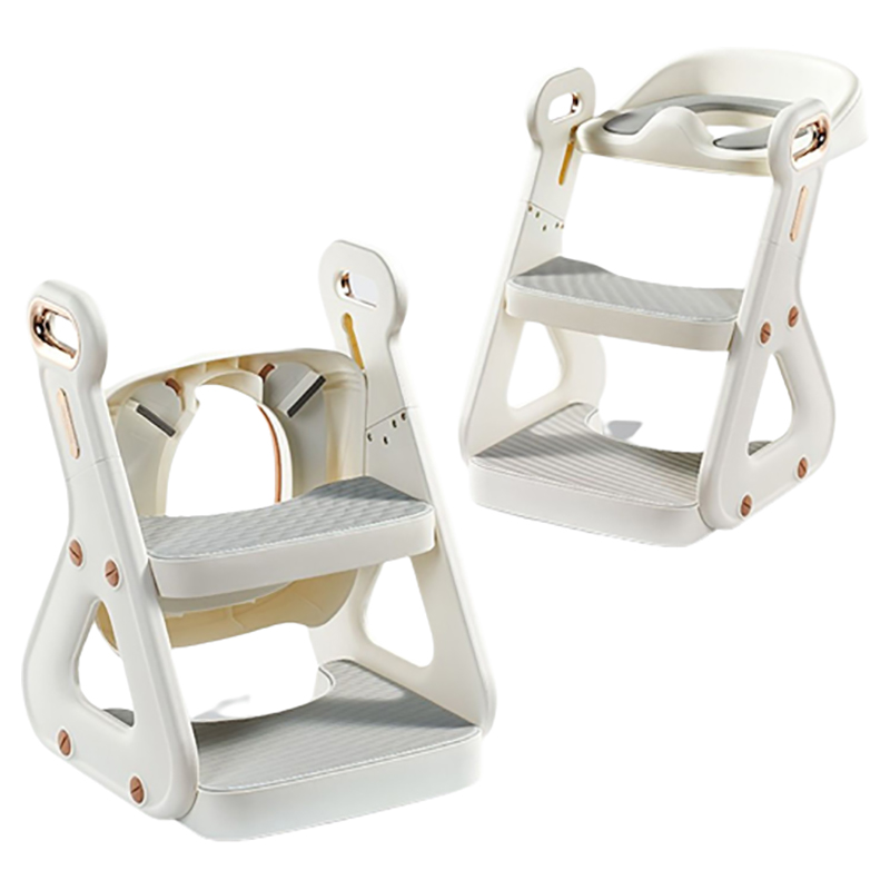 Mini Panda - Little Tots Potty Training Seat w/ Ladder - White