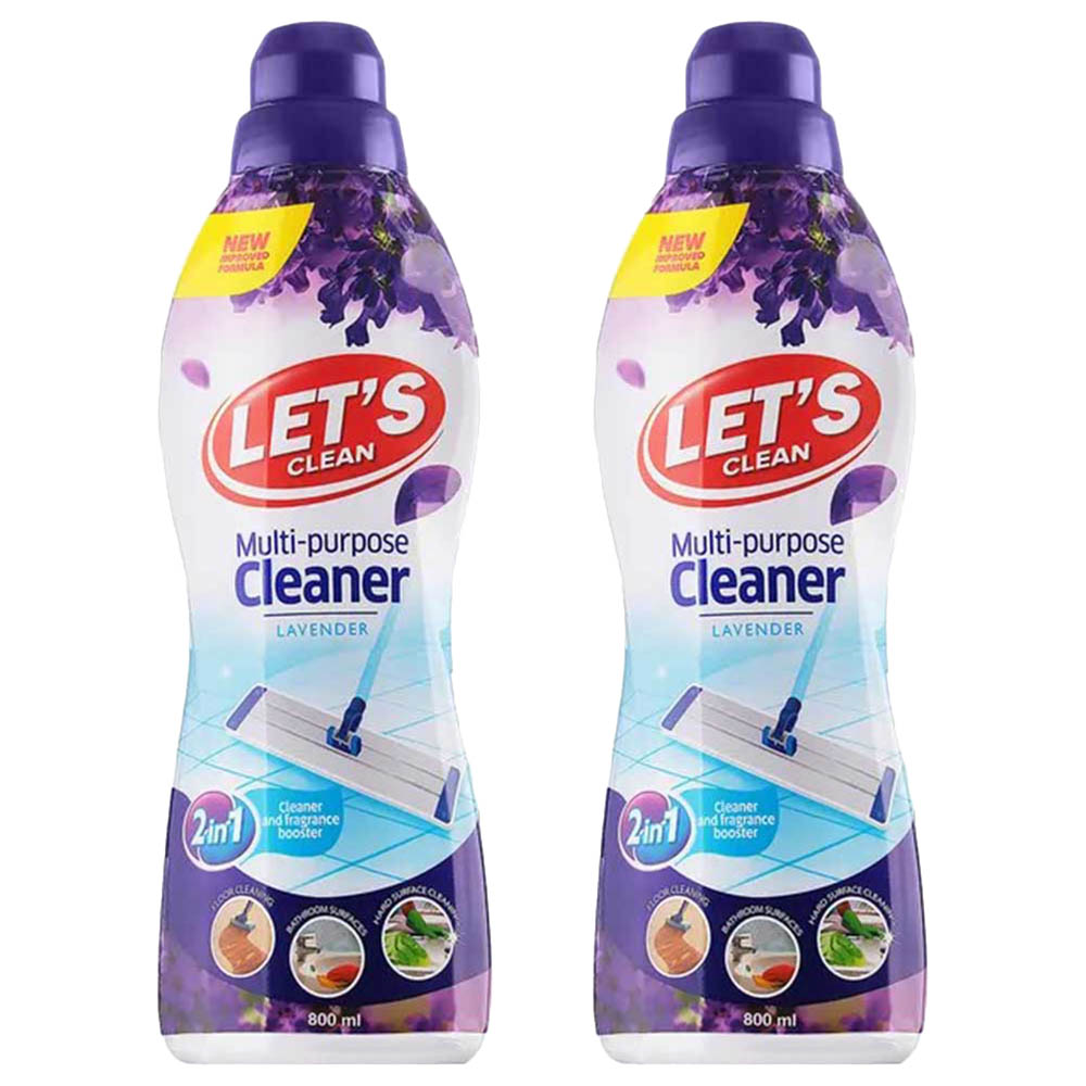 Let's Clean - Multi-Purpose Cleaner - Lavender - 800 ml - Pack of 2