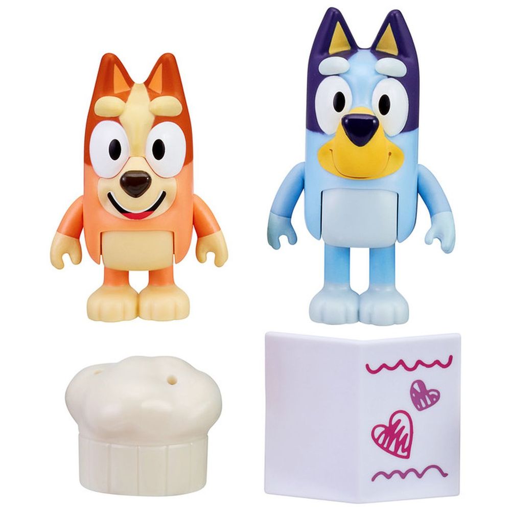 Bluey - Fancy Restaurant Figure Set - Bluey And Bingo - 4pcs