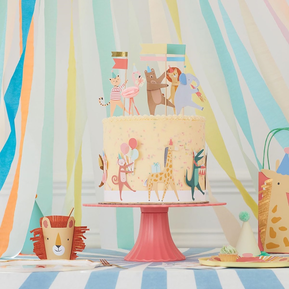 Meri Meri - Animal Parade Cake Wrap & Toppers