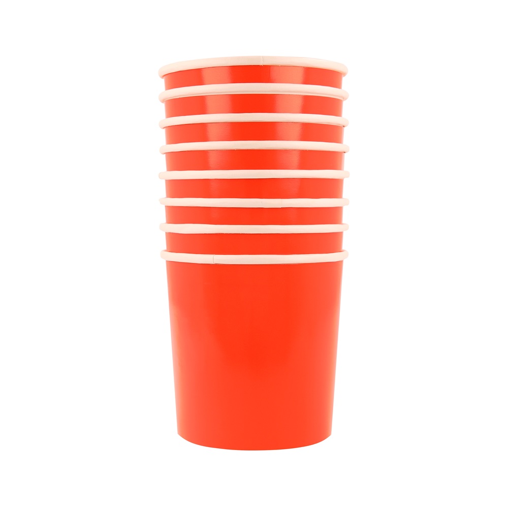Meri Meri - Tumbler Cups - Tomato Red - Pack of 8