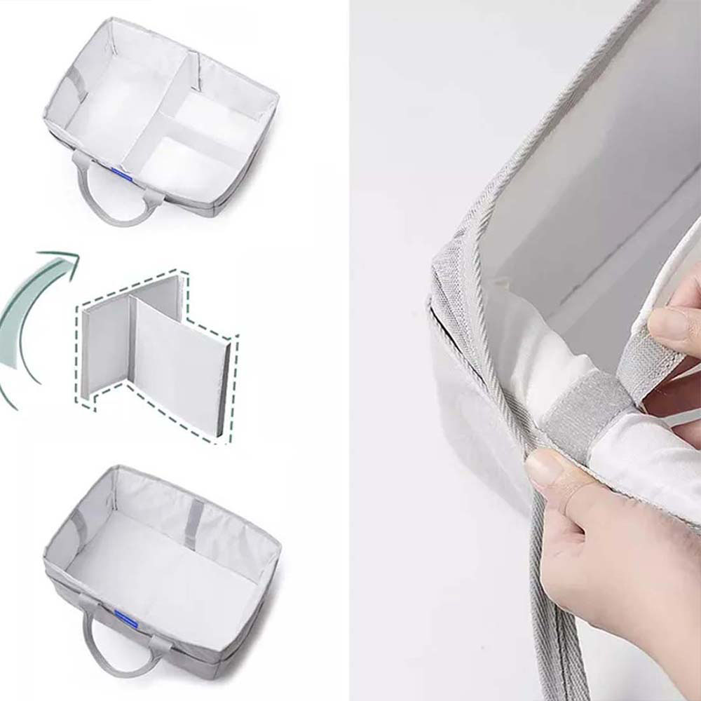 Star Babies - Diaper Caddy With Disposable Baby Bibs - Grey - 50pcs