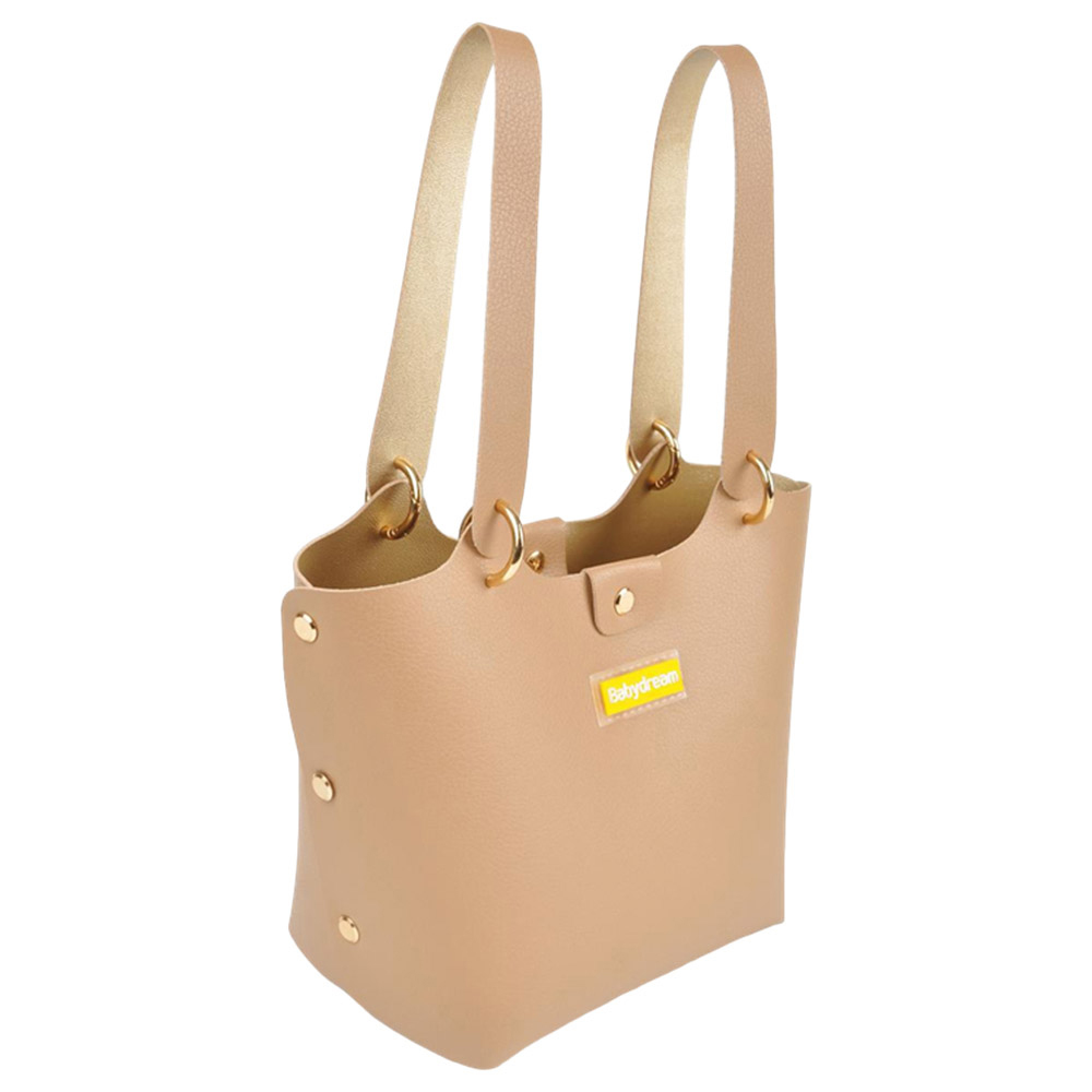 Baby Dream - Leather Diaper Handbag - Beige
