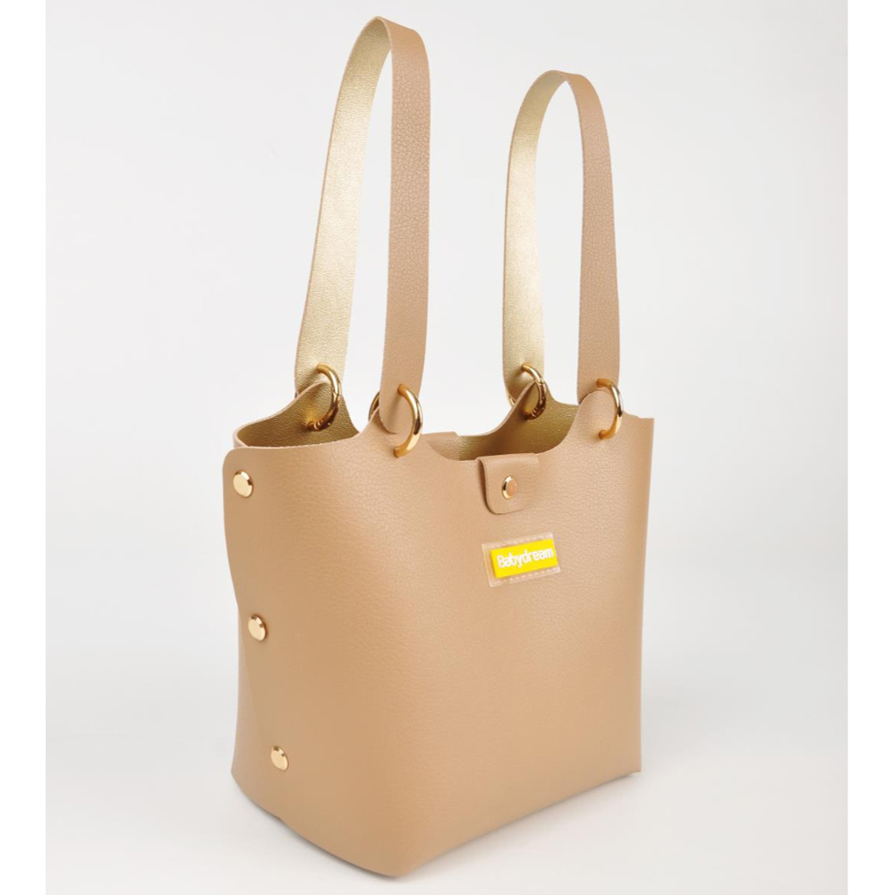 Baby Dream - Leather Diaper Handbag - Beige