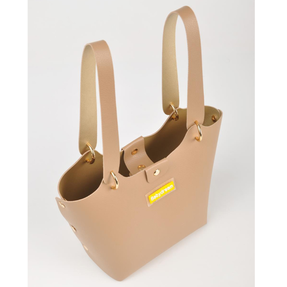 Baby Dream - Leather Diaper Handbag - Beige
