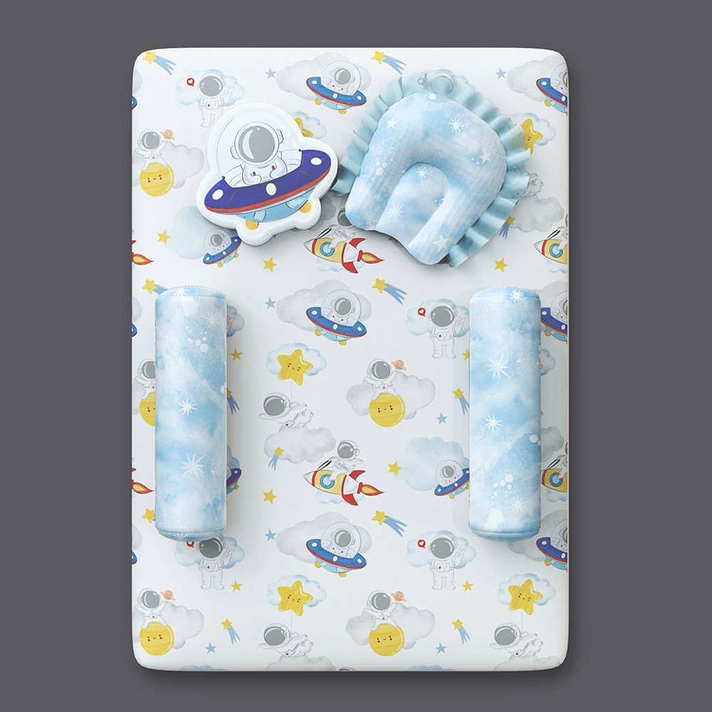 Fancy Fluff - Organic New Born Bed Set - 6pcs - Nova 