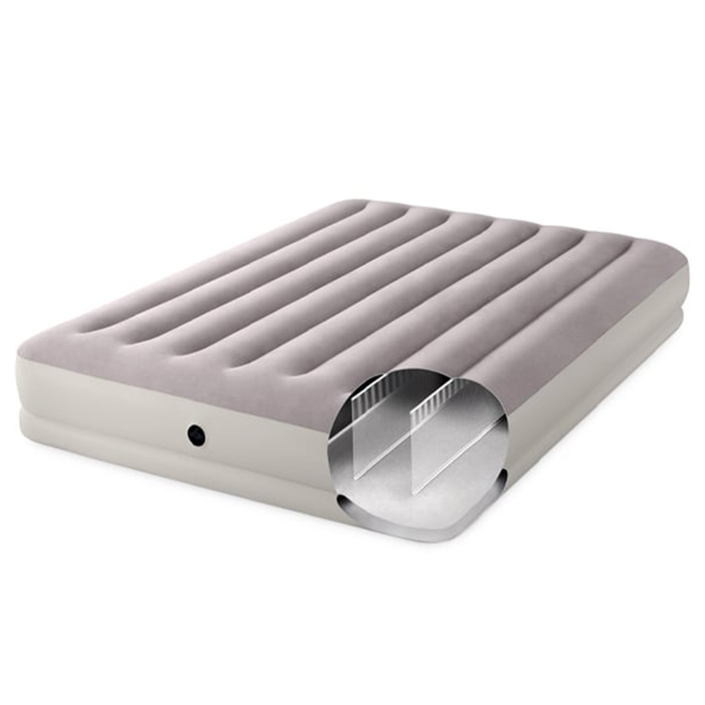 Intex - Dura-Beam Prestige Airbed w/ USB150 Air Pump - Queen