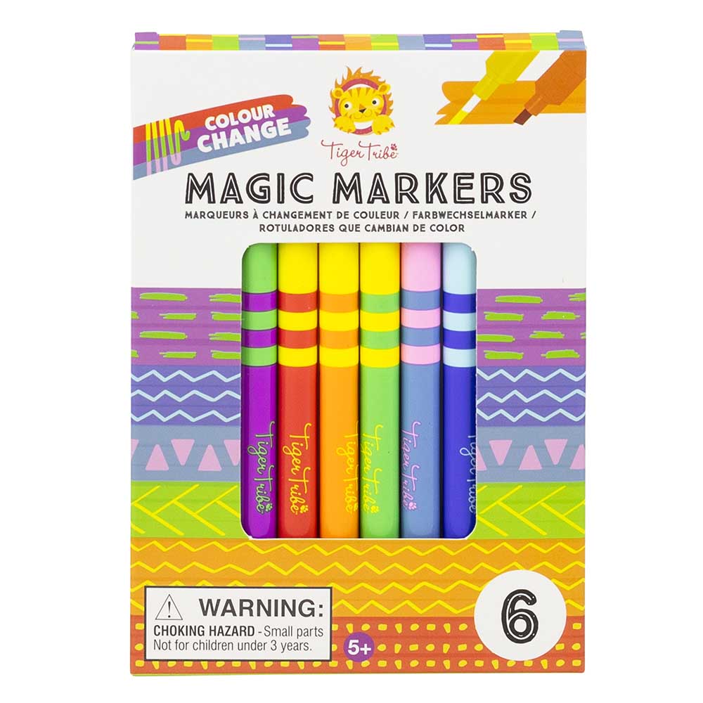 Tiger Tribe - Colour Change Magic Markers - 6pcs