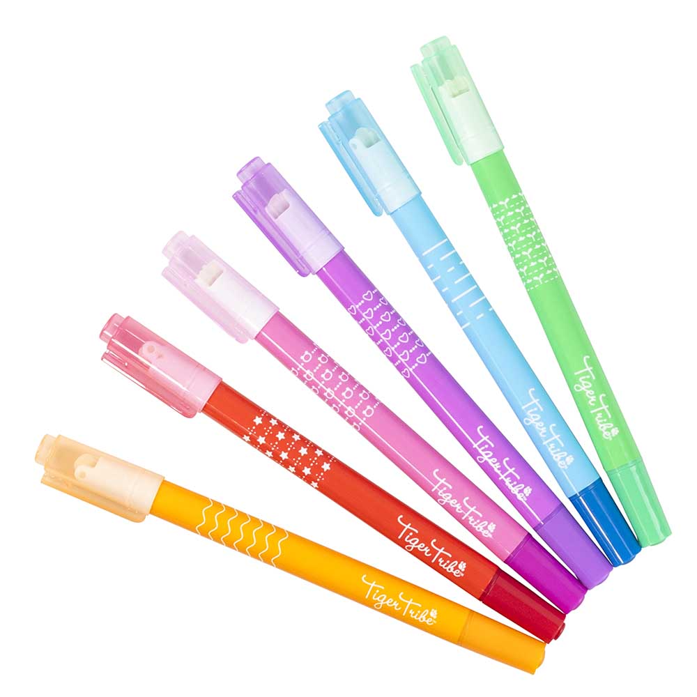 Tiger Tribe - Roller Pattern Pens - 6pcs