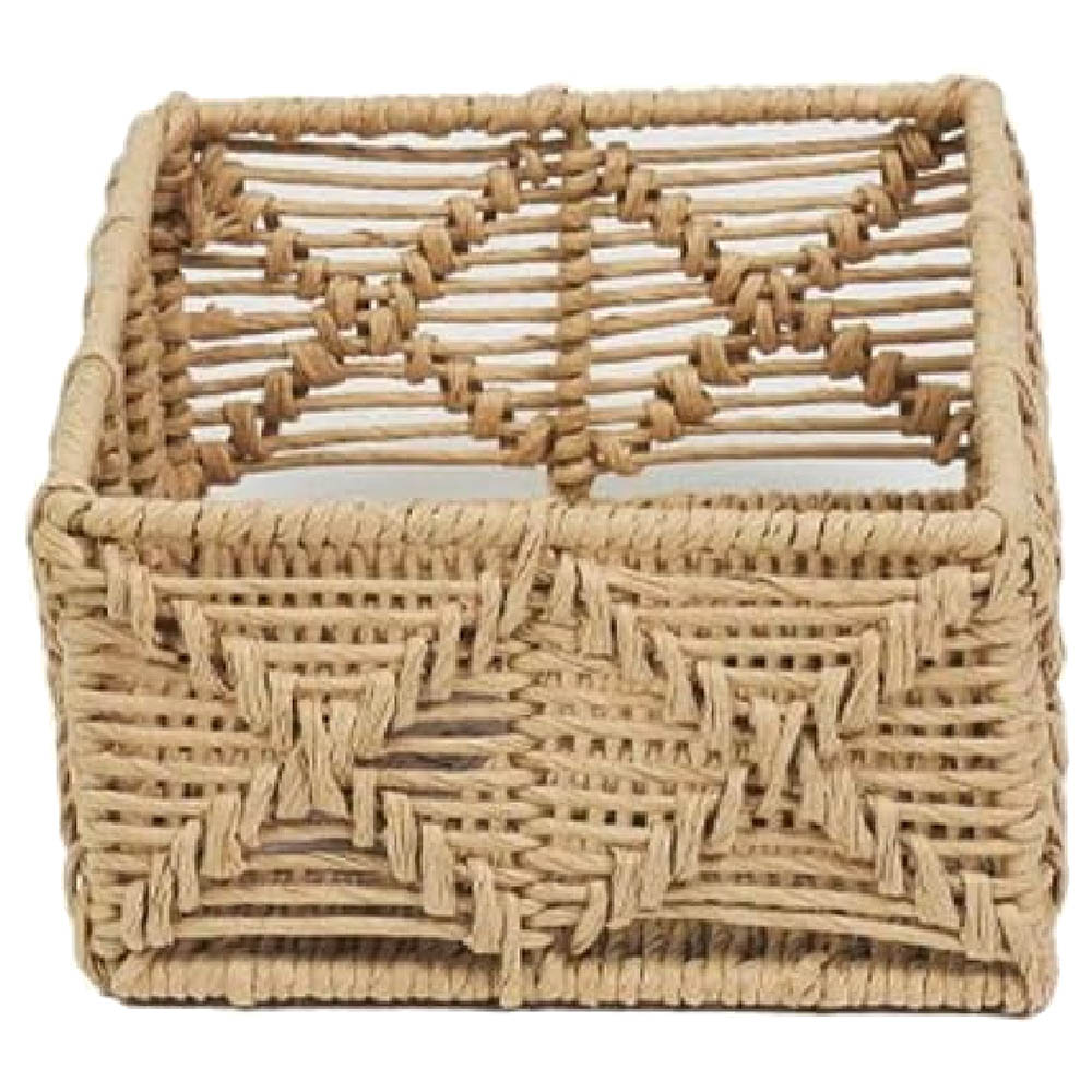 Homesmiths - Rectangle Paper Rope Basket - Natural - S - 27 X 19 X 10cm