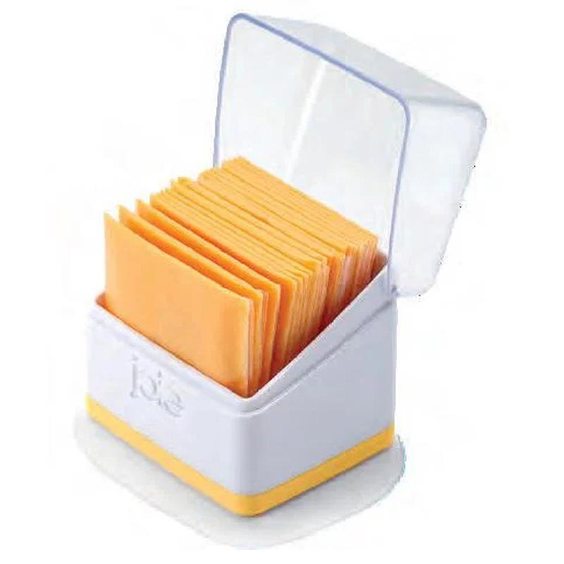 Joie - Neat Fridge Cheese Singles Holder - White/Orange