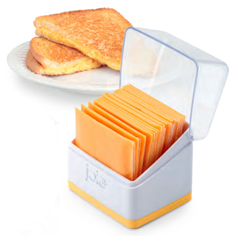 Joie - Neat Fridge Cheese Singles Holder - White/Orange