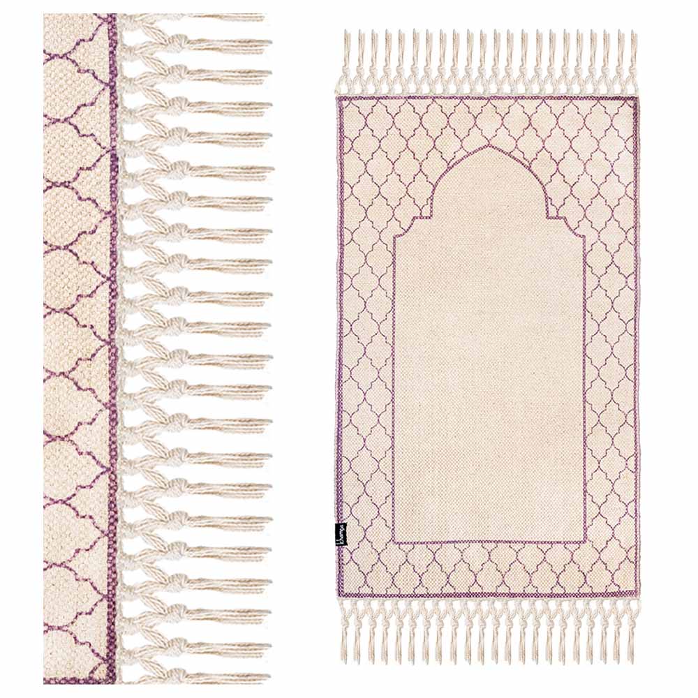 خمسة - سجادة صلاة كلاسيكية للأطفال - موف - 55×110 سم