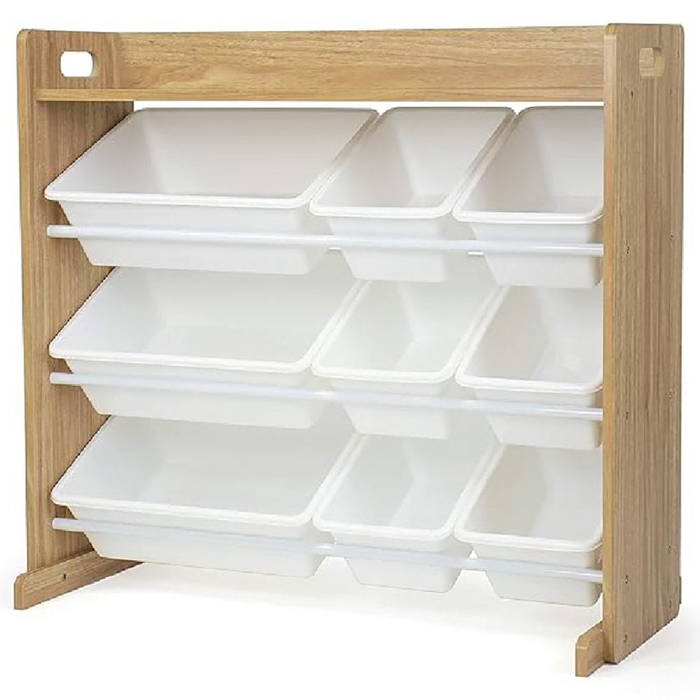 Homesmiths - Wooden Toy Organizer w/ Shelf & 9 Storage Bins