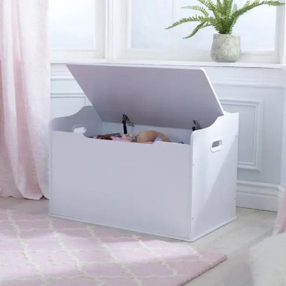 Homesmiths - Wooden Toy Storage Bench With Lid - White