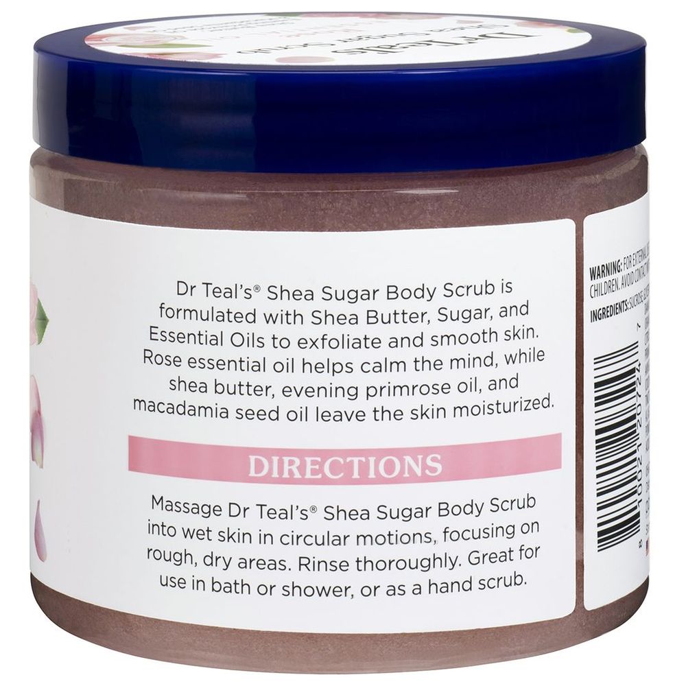 Dr Teal's - Shea Sugar Body Scrub Rose - 538g
