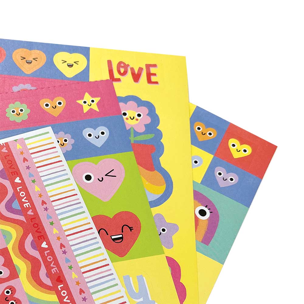 Ooly - Stickiville Stickers Book - Happy Hearts