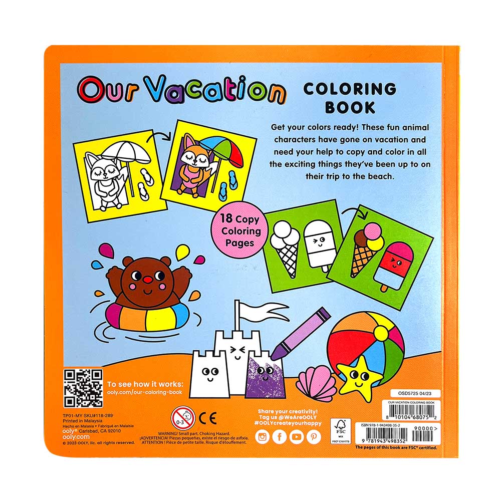 Ooly - Copy Coloring Book - Our Vacation