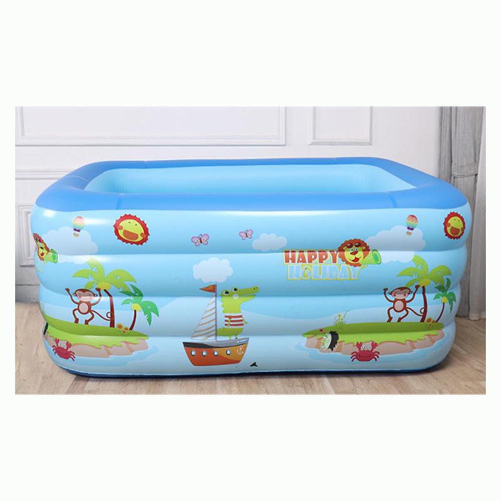 Buddiez - 3 Layers Bubble Base Square Pool - Blue