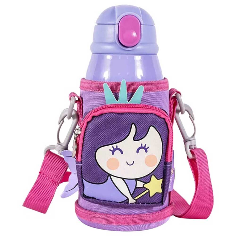 Milk&Moo - Stainless Steel Water Bottle With Mermaid Bag - 550ml