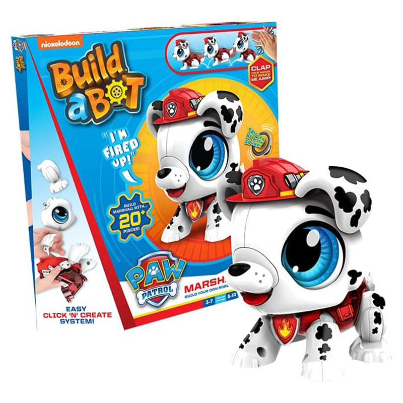 Build A Bot - Paw Patrol Robotic Pet - Marshall - White