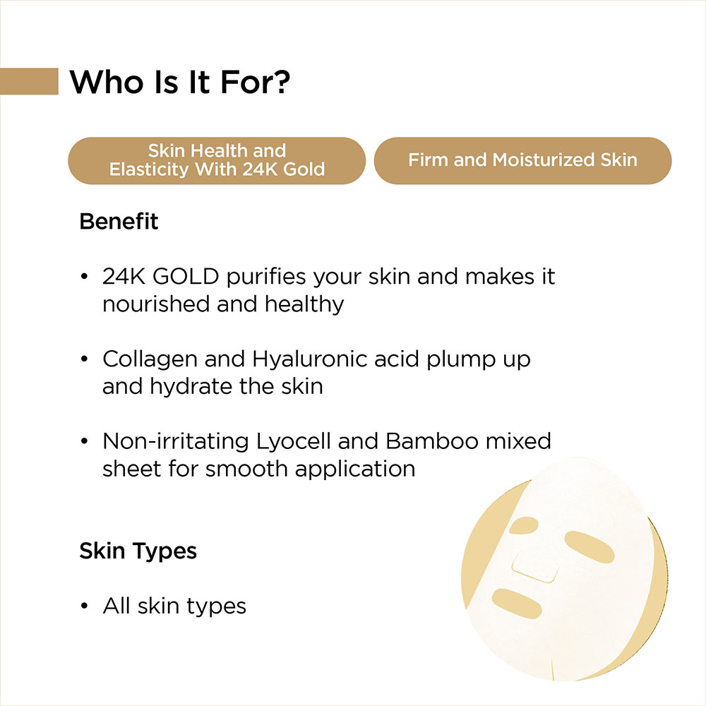 Banobagi - Super Collagen Mask - 24K Gold - 30ml - 3pcs