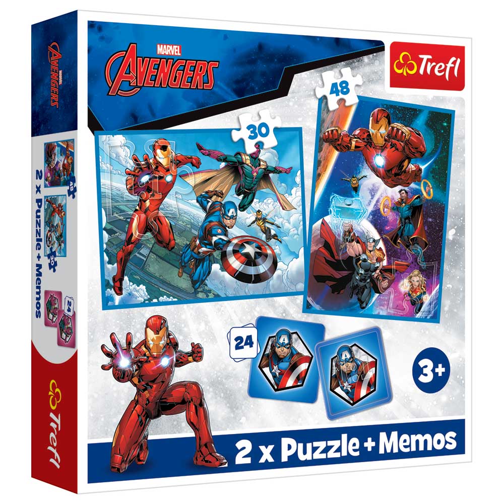 Avengers - Disney Marvel Heroes In The Action Avengers Puzzle w/ 2 Memos