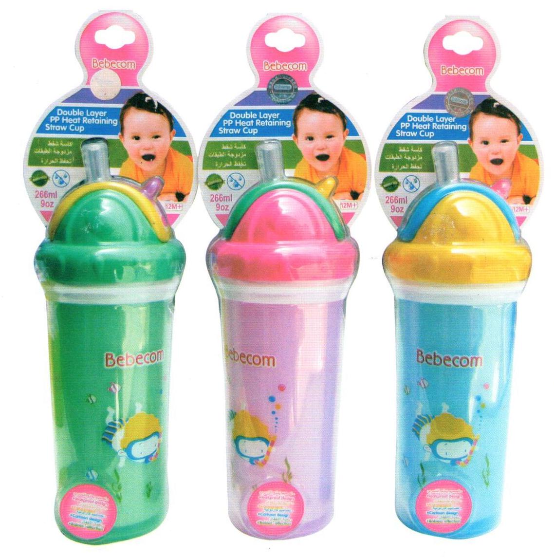 Bebecom Double Layer Water Cup 260ml - Assorted