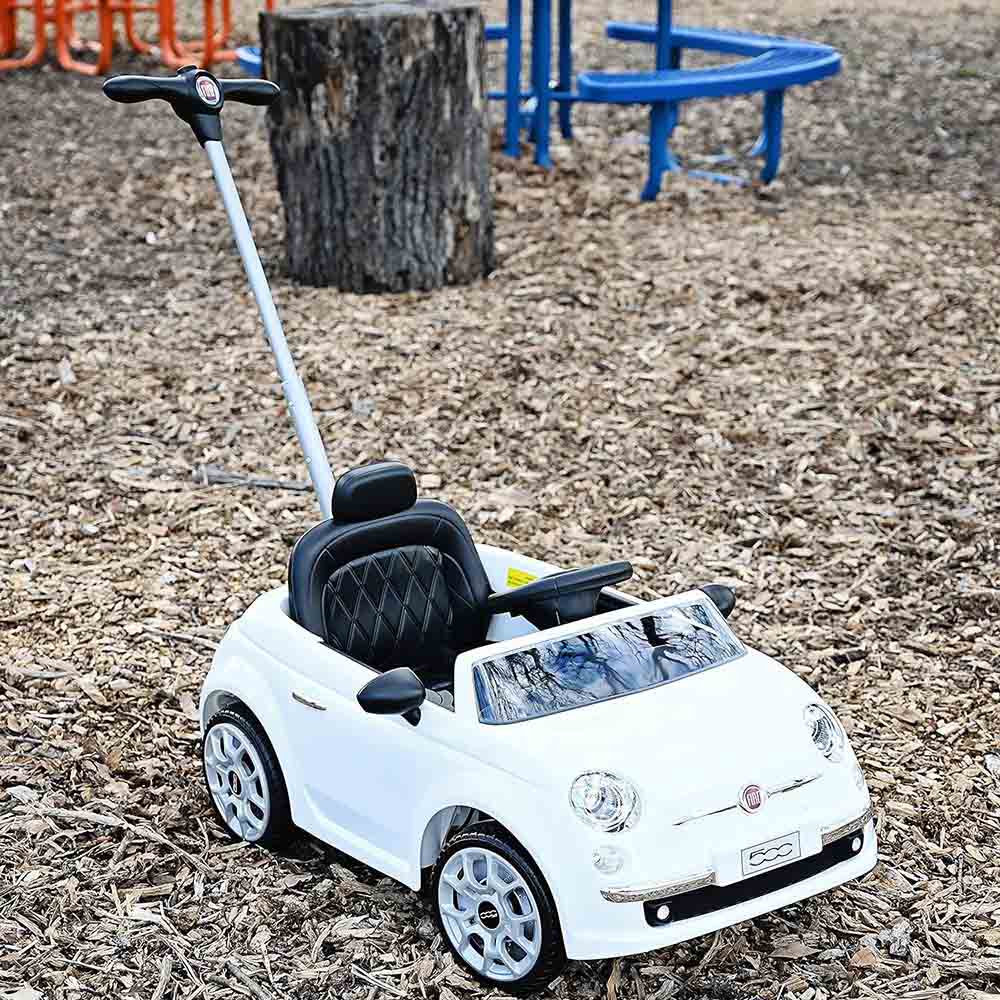 Fiat - 500 Handle Push Car - White