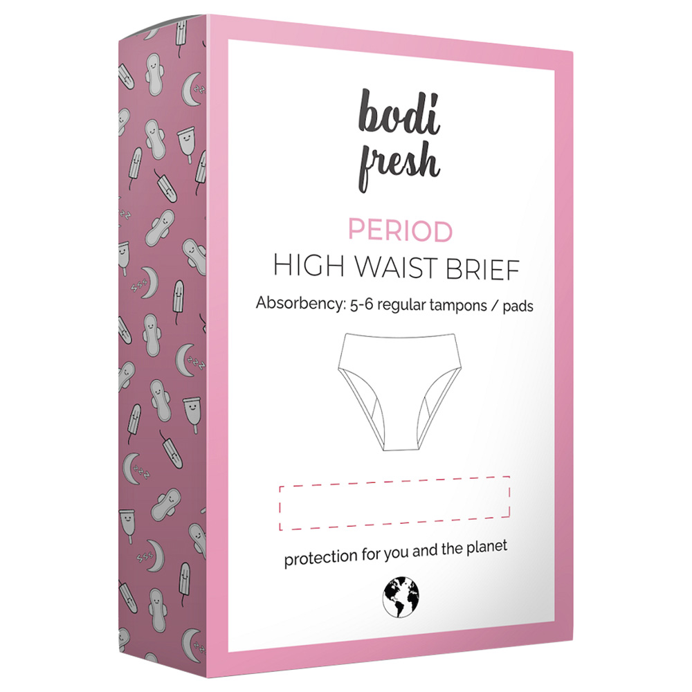 Bodi Fresh - High Waist Brief Period Protection Underwear - Nude